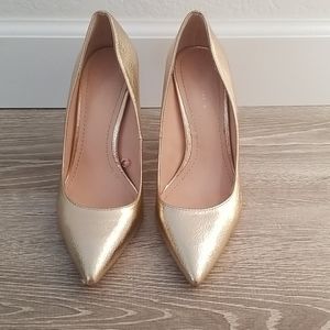 Zara Gold Foil Heels